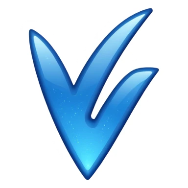 dark blue checkmark with sparkles sticker