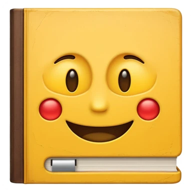 A textbook with the title 'Emoji' written on the cover sticker