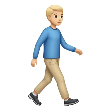 Personne qui marche sur la pointe des pieds en mode discret  sticker
