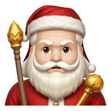 Santa in a mace mask sticker
