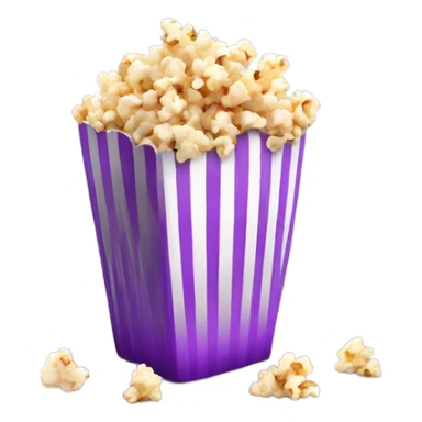 Realistic isolated pieces of purple popcorn.  sticker