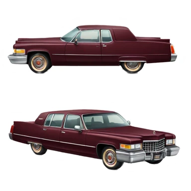 burgundy Cadillac  sticker