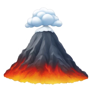 Vulcano che erutta un'arcobaleno sticker