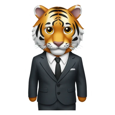 Tiger wearing a suit sticker