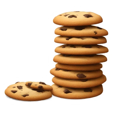 Cookies stacked on white plate sticker