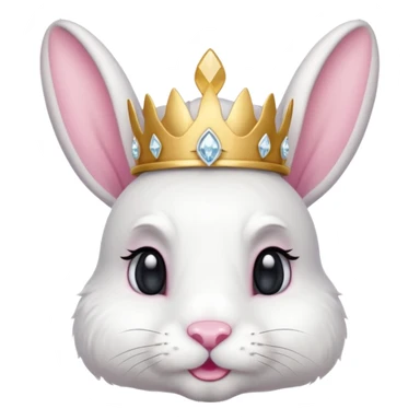Rabbit King – fluffy white bunny with a small diamond tiara.
 sticker