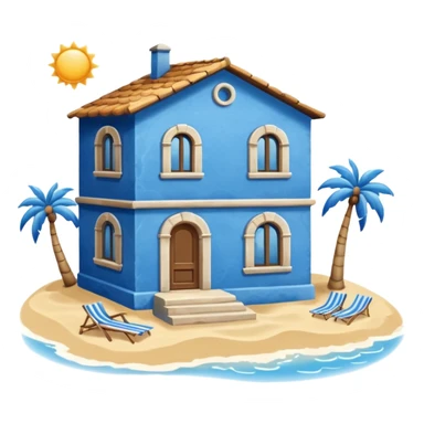 Blue house in a Italian beach  sticker