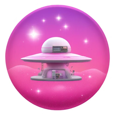 Pink ombre research station with glitter  sticker