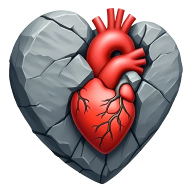 A heart in the style of rock  sticker