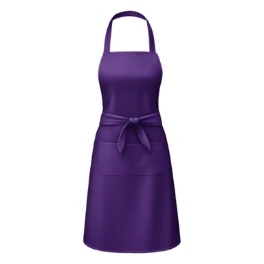 Realistic isolated dark purple kitchen apron  sticker