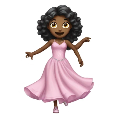 a girl dancing in a prom sticker