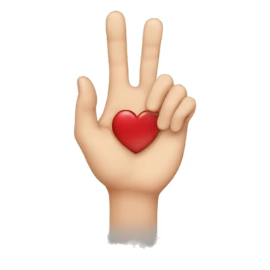 finger heart sticker