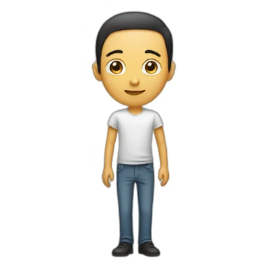 A thin person in  standing position sticker