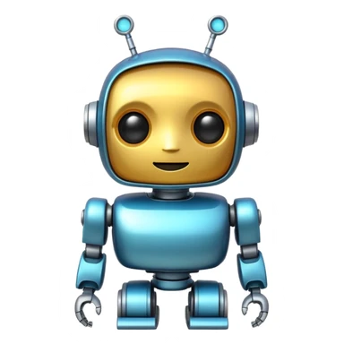whimsical robot emodji sticker