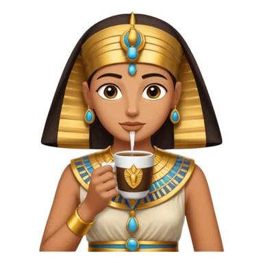 ancient egypt drink coffee sticker