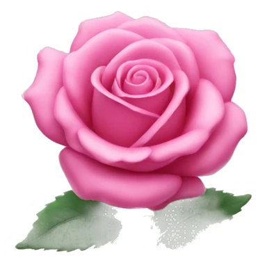 Pink rose wits star sticker