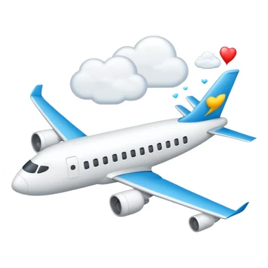 Aeroplano che scrive nel cielo “ti amo” sticker
