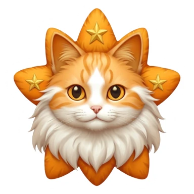 A cat inside of a star ⭐️  sticker