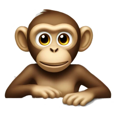 Monkey behind the cash register sticker