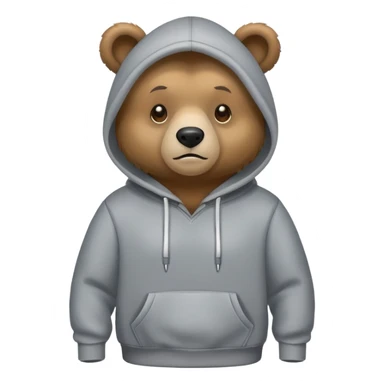 Bear wearing a hoodie  sticker
