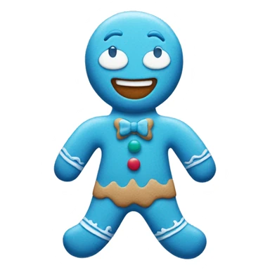 Blue gingerbread man  sticker