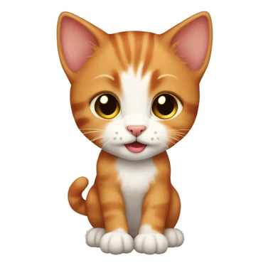 The red-haired kitten sticker