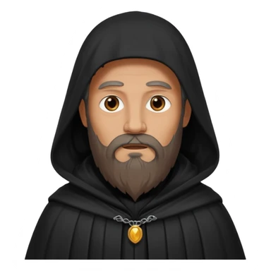 A wandering philosopher in a long black cloak sticker