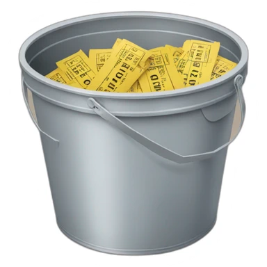 bucket of tickets sticker