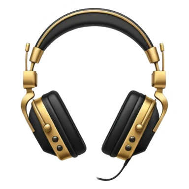 Icon of headphones with square ear pads in the Marshall style. sticker