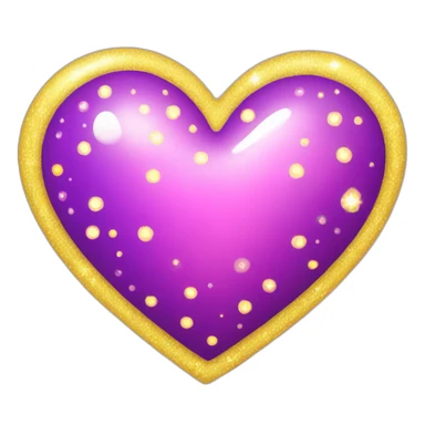 pink-and-purple-heart-with-yellow-sparkles sticker