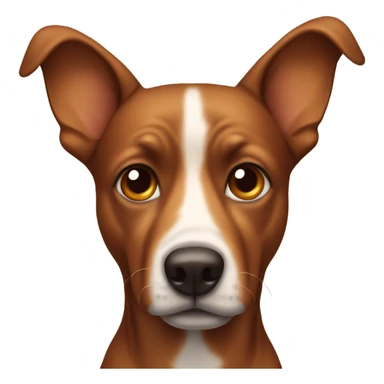 Brown dog with pointy ears sticker