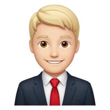 people with red tie no suuit sticker