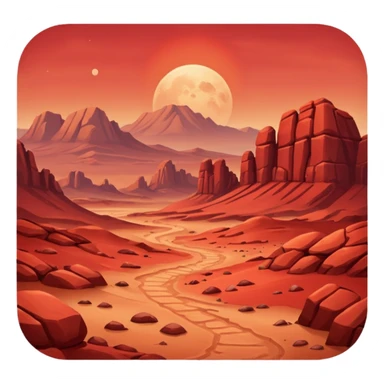 planeta mars sticker