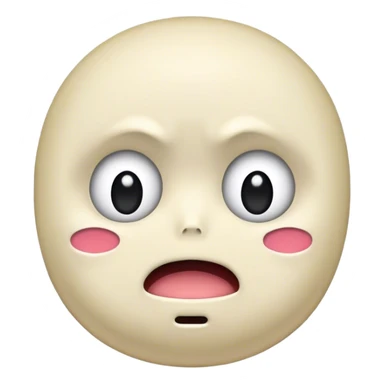 Spooked anime oh no face sticker