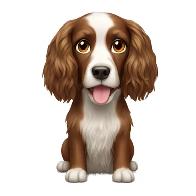 Spaniel with lots of hair on head sticker