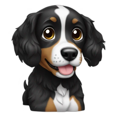 Canichetoy-negro-cachorro sticker