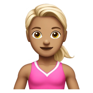 Gymnast with pink outfit sticker