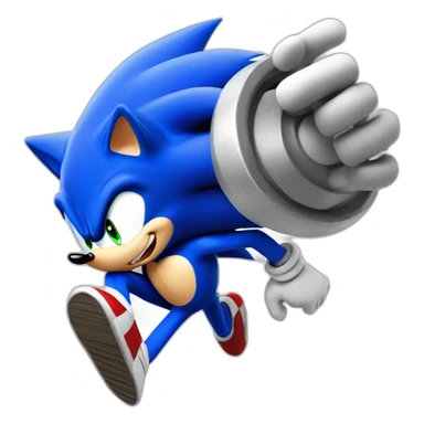 Sonic the hedgehog 1 running sticker