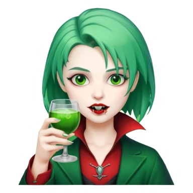 vampire Drink holders with  hat green hair  sticker