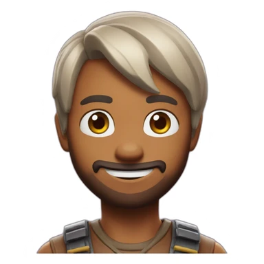 Marron qui joue à fortnite sticker