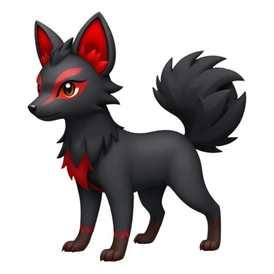 Zorua-Houndour-Fakémon-hybrid-creature (full body)  sticker