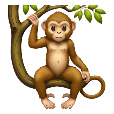 big tree monkey with BIG feet sticker