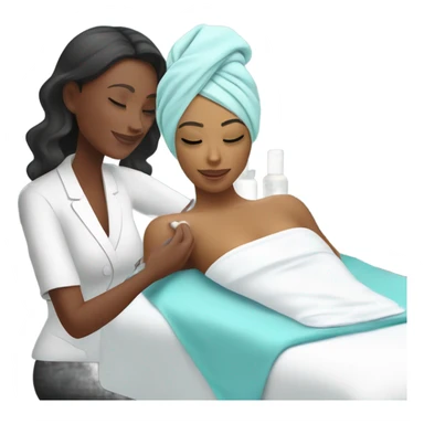 spa treatment at a cosmetologist sticker