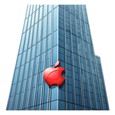Apple Logo on building tower sticker