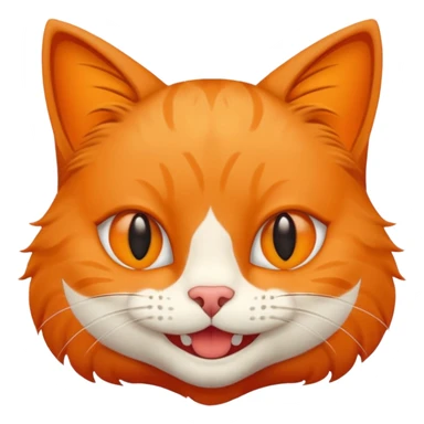 awkward smiling cat teeth sticker