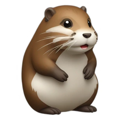 crea una nutria medica con bata blanca  sticker