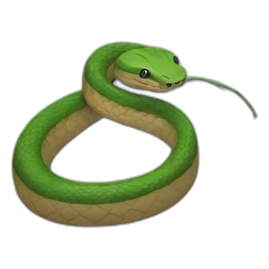 a small snake angled downwards sticker
