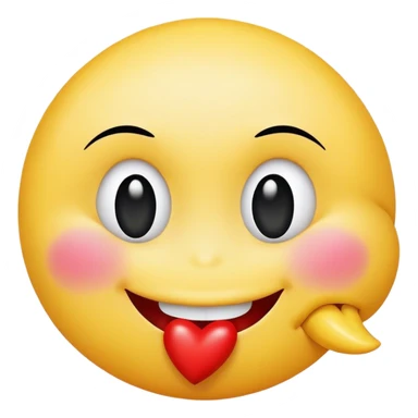 A smiley with a kiss shows a fake sticker