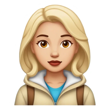 A woman in the mountains sticker