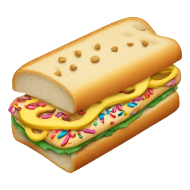 sandwich with sprinkles sticker